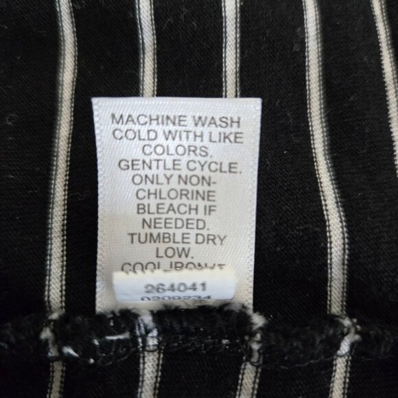 J.Jill XL Black & White Striped Everyday Cotton Tee Short Sleeve Scoop Neck - Picture 9 of 9